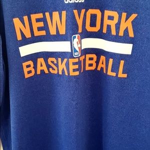 Blue athletic long sleeve shirt